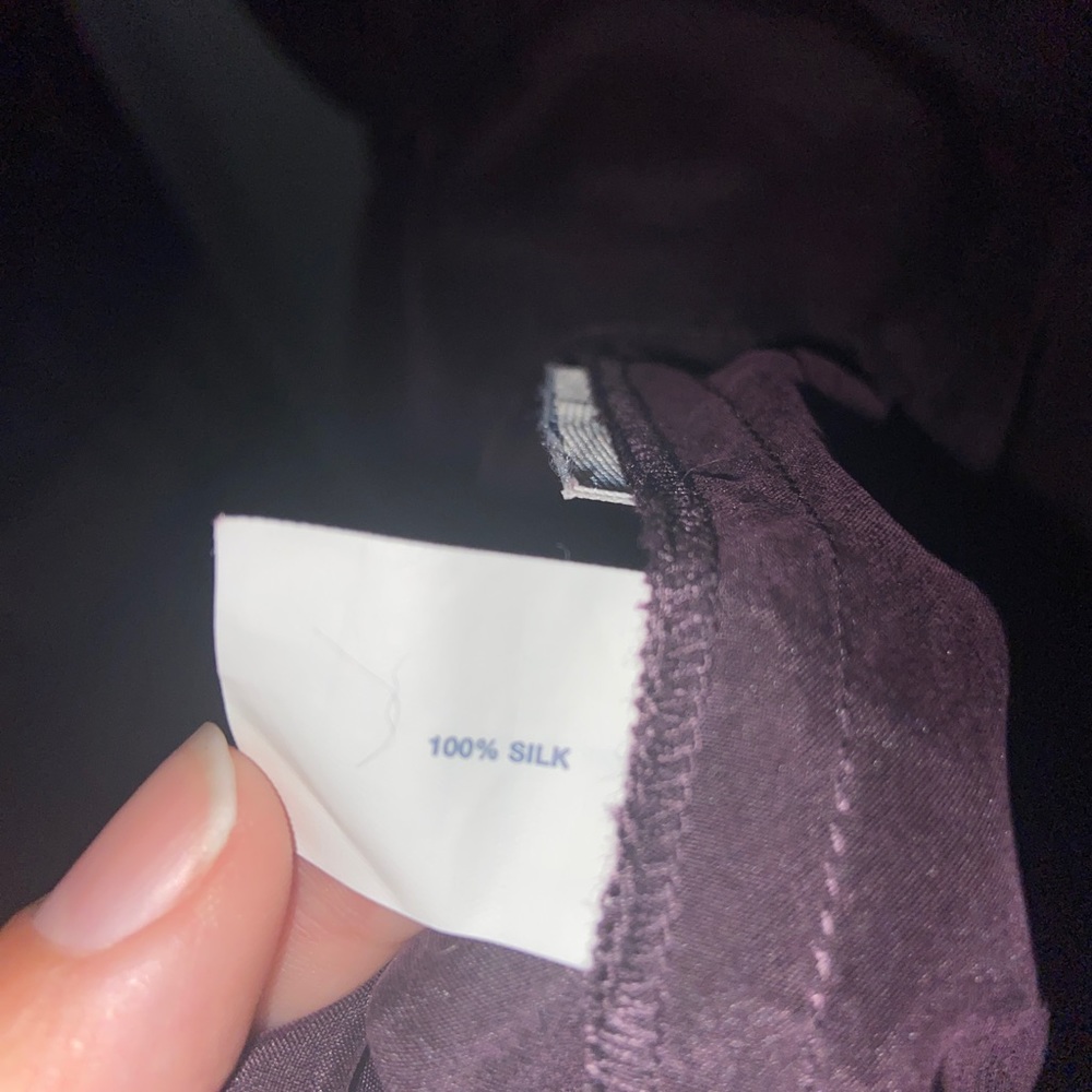 Y2K Fashion Gap Silk Babydoll Slip Dress - Eggplant Purple - Picture 9 of 10